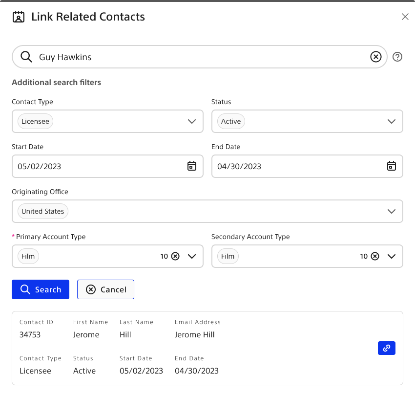 Link related contacts